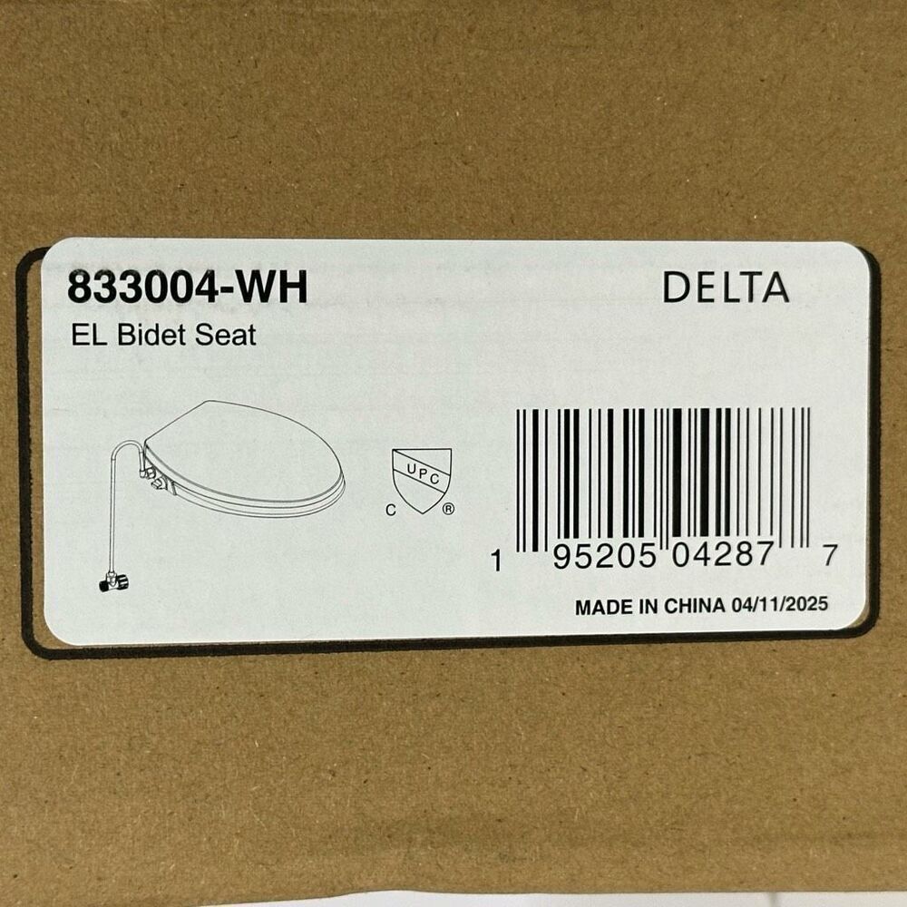 Delta Manual Elongated Bidet Seat in White – NEW Model#: 833004-WH